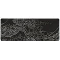 thumbnail image 6 of Japanese Waves sea Mouse Pad Black and White Extended Gaming Mouse Pad 31.5x11.8 in Large Non-Slip Rubber Base Desk Protector with Stitched Edges Full Desk Mousepad XL, 6 of 6