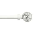 thumbnail image 2 of Exclusive Home White Mosaic 1" Curtain Rod and Coordinating Finial Set, Matte White, Adjustable 36"-72", 2 of 8
