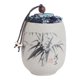 thumbnail image 1 of Chinese Style Coarse Pottery Hand Painting Tea Jar Storage Container Quaint Cloth Lid Sealed Canister Coffee Sugar Can Gift for Restaurant Home - Bamb, 1 of 3