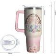 thumbnail image 2 of 40oz Teacher Tumbler with Handle and Straw, Appreciation Insulated Stainless Steel Cup, Birthday Travel Coffee Mug Water Bottle, Teachers Day Gifts for Women Men, 2 of 6