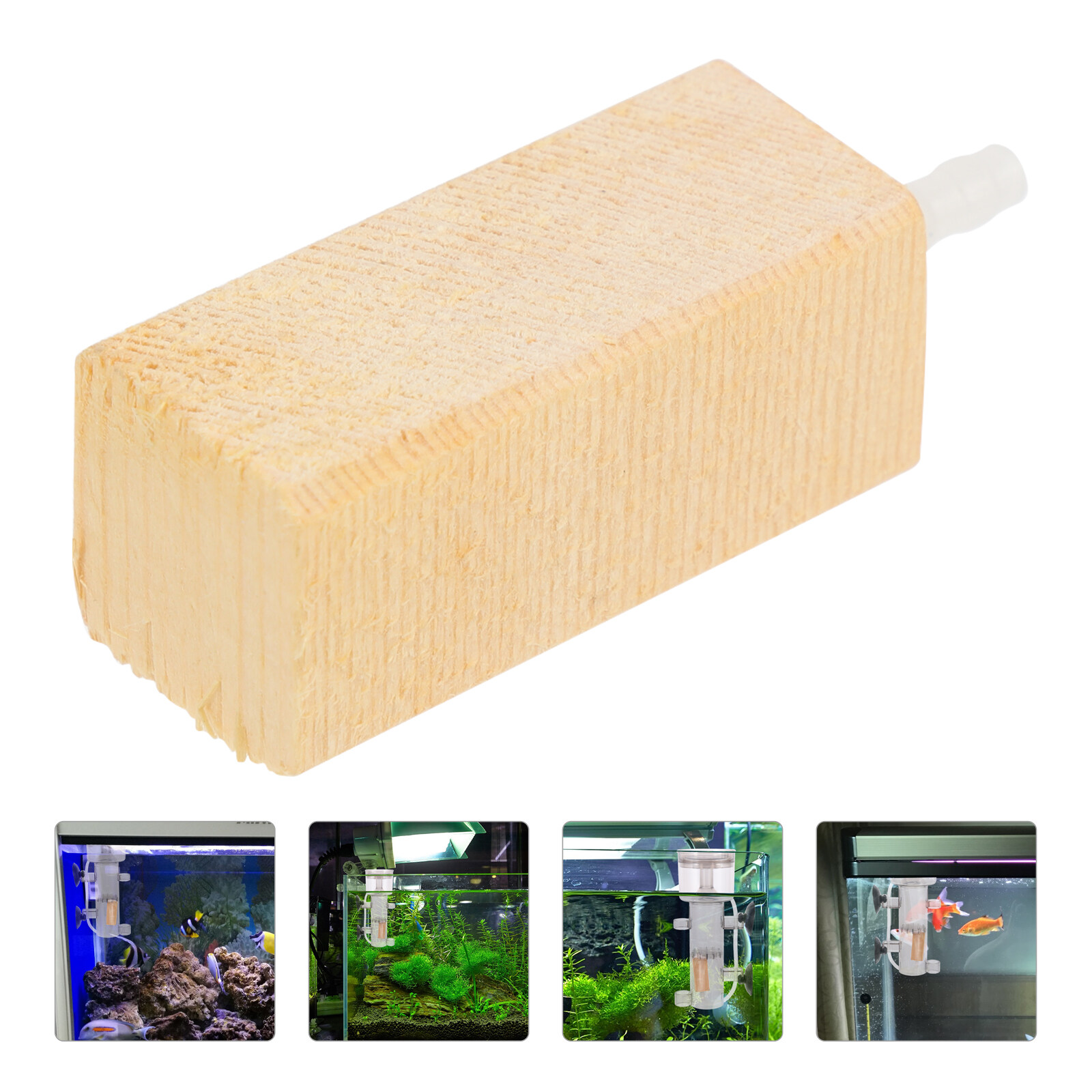 Protein Skimmer Air Stone Natural Bubble Wood Fish Tank Bubble Stone