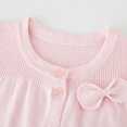 thumbnail image 6 of HAOTAGS Girls Cute Sweater Top with Cute Bowknot Long Sleeve Button Cardigan Pink Size 4 Years, 6 of 8