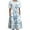 Light Blue, variant on Tshirt Dresses Women Floral Print Tunic Dresses with Pockets Short Sleeve Pleated Midi Dress Knee Length Summer Dresses Ladies Beach Bohemian Boho Sundress Hawaiian Dress