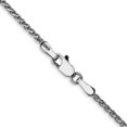 thumbnail image 3 of 14K White Gold Spiga Wheat Chain Necklace 16 inch 1.7 mm Diamond-cut with Lobster Clasp, 3 of 4