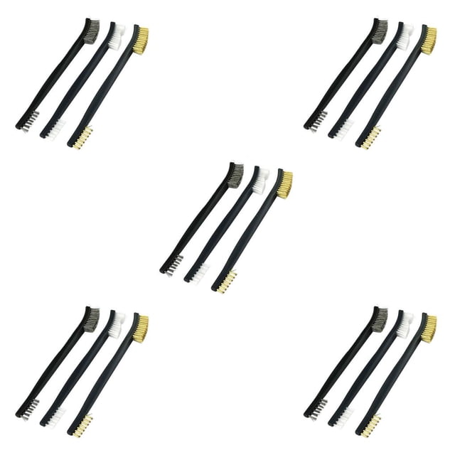 Naiovety 3 Pieces Mini Steel Wire Brush Burring Metal Home Rust Grinding Kits Polishing Household Brass Cleaning Tool Remover Set Nylon Type2 NO2