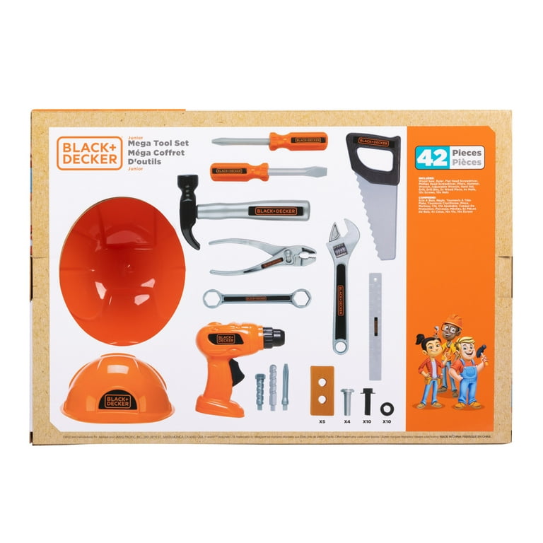 Jakks Pacific Black & Decker Junior Tool Box Toy - Kids Pretend Play Tool Set 1 thumbnail image