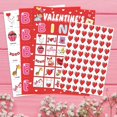thumbnail image 2 of 32 Players Valentine's Day Bingo Game Cards Class Party Supplies Activity - -, 2 of 7