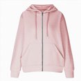 thumbnail image 4 of Godom Hoodies for Women Hooded Hoodies Casual Long Sleeve Drawstring Waffle Pullover Tops Loose Hooded Sweatshirt with Pocket, 4 of 5
