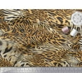thumbnail image 2 of Soimoi Modal Satin Fabric Leopard & Tiger Animal Skin Fabric Prints by Yard 42 Inch Wide, 2 of 3