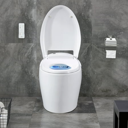 Ove Decors Tuva ADA Compliant, Tankless Toilet with Elongated Bidet Toilet Seat