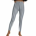 thumbnail image 7 of Guluxicc Leggings for Women Stretch Tummy Control High Rise Yoga Pants Halloween Striped Leggings, 7 of 7