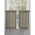 thumbnail image 5 of Beige Boho 2 Panel Kitchen Curtains for Windows, Vintage Floral Abstract Art Ethic Tribe Bathroom Privacy Curtain, Home Décor Window Treatment for Bedroom/Living Room 55"x45", 5 of 6