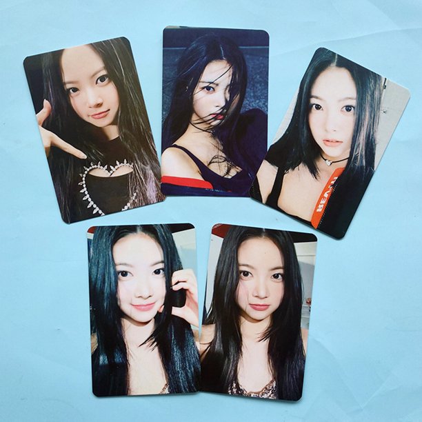 DraggmePartty 5Pcs/Set Kpop Le Sserafim Fearless Photocard Lomo Cards
