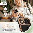 thumbnail image 3 of for iPhone 15 Plus Case 6.7 inch,Cute Curly Wave Frame Case with Love Heart Pattern,Luxury Plating Edge Full Camera Protection Shockproof Phone Case for Women Girls-Black, 3 of 16