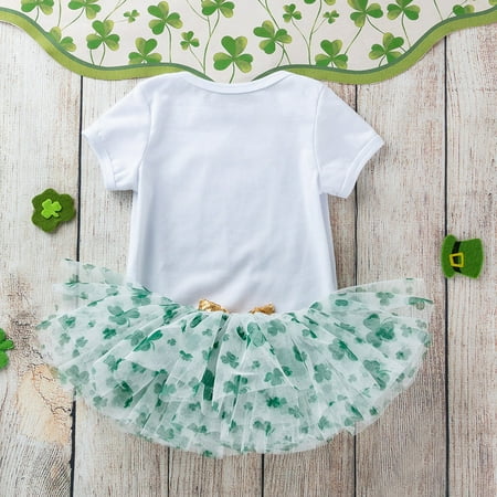 

Cathalem Summer Outfits for Girls Baby Girls Cotton Print Autumn St. Patric.k s Day Short Cute Newborns Outfits D 12-18 Months