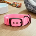 thumbnail image 2 of Vibrant Life Diagonal Stripe Extra Wide Adjustable Reflective Collar for Dogs, Pink & Gray, Large, 2 of 7