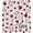 Blanc Rouge, variante sur Rideau de Douche de la Saint-Valentin Noir Blanc Cœur Amoureux Romantique Couple Amour Doux Mode Moderne Créatif Rideau de Bain en Tissu avec Crochets