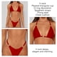 thumbnail image 5 of Bikini Tipo tanga Ticfox Traje de baño dividido para mujer rojo S, 5 of 6