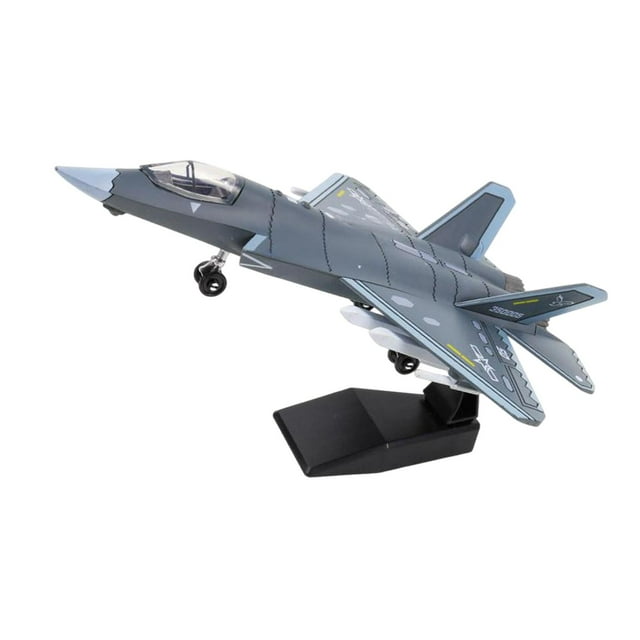 HILABEE DIY J35 Fighter Jet Airplane Assembly Blocks Desktop Ornament Children's Toy
