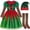 Green, variant on CAIVO Adult Festive Elf Fancy Dress Kit, Women Green Red Christmas Cosplay Outfit for Theme Party, Carnival & Photo Shoot Costume