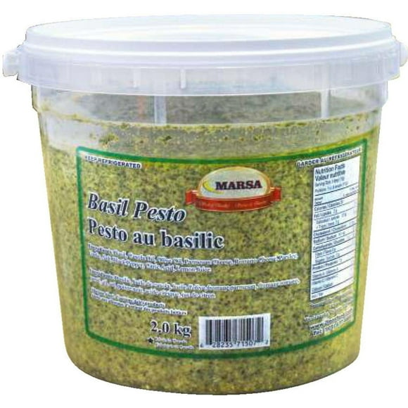 Marsa Basil Pesto - 2kg - Single Pack - Elevate Your Dishes with Authentic Flavor (1ct)