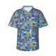 thumbnail image 1 of Fotbe Cute Flat Fish Camisa Hawaiana para Hombre Unisex – Camisa Casual de Verano con Botones de Manga Corta de Algodón y Lino,3X-Large, 1 of 7