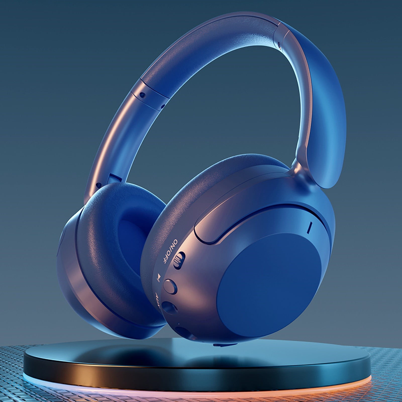 Wireless Headsets with Microphone, 45+ Playtime PC Bluetooth Headset and Multipoint Connect to Laptop Computer and Mobile, Wired or Wireless Headphones (1 Pack),Blue