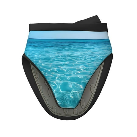 

Tebeau Crystal Clear Ocean Waves Print Short Oven Mitts Heat Resistant Silicone Kitchen Mini Oven Mitts Non-Slip Grip Surfaces and Hanging Loop Gloves