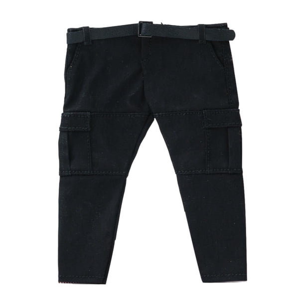 1/10 1/12 Pantalones cargo masculinos Accesorio Ropa de muñeca Durabilidad, Moda, Fácil de Negro