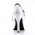 thumbnail image 4 of YDN Women Classic Platform Round Closed Toe Pumps Single Buckle Strap Spool High Heel Mary Jane Office Formal Wear Dressy Shoes Size 15 White, 4 of 5