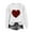#014-White, variant on Craaazy Women's Valentines Day Sweatshirt Long Sleeve Round Neck Tops with Love Heart Prints Gifts