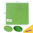thumbnail image 6 of 16-Pack Reusable, Scrub Dish Cloth –Non-Scratch Microfiber Scrubber, Planet-Friendly, Easy Rinsing, Quick Dry, Dishwasher Safe Cloth for Kitchen & Household, 6 x 6 Inch, Blue & Green Assorted, 6 of 6