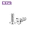 thumbnail image 3 of Uxcell M10x25mm Vis de Tête de Phillips Tête Ronde Plate, Lot de 10 Vis de Machine d'Entraînement en Acier Inoxydable 304, 3 of 7