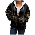 thumbnail image 6 of COMVALUE Womens Zip Up Hoodies Boho Floral Long Sleeve Sweatshirts Casual Graphic Y2K Hoodie Fall Hooded Jacket with Pockets (Light Yellow, XL), 6 of 6