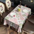thumbnail image 2 of Pioneer Flower Floral Print Pattern Rectangle Tablecloth 60"x102", Waterproof Polyester Table Cloth, Wipeable Spillproof for Dining Camping Indoor Outdoor, 2 of 6