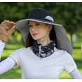 thumbnail image 5 of YooGuoGuo Women Large Brim Sun Hat with Neck Flap, Men Quick Dry Hiking Fishing Safari Hat UPF 50+, 5 of 8