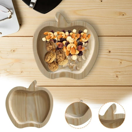 

QISIWOLE Snack Tray Aperitif Board Wooden Crafts Plate Acorns Unique Solid Wood Fruit Shape Deals