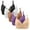 A16 Multicolor, variant on 5-Pack Comfort Lounge Bras for Women Wireless Ribbed V Neck Lightly Lined Bralette for Everyday Wear Seamless Plunge Push Up Sleeping Top with Cute Front Bow