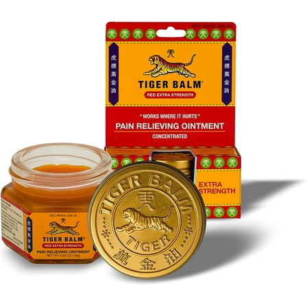 Tiger Balm Red Extra Strength Ointment 0.63 oz (Pack of 2)