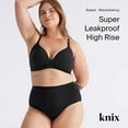 KNIX Super Leakproof High Rise Underwear Period Underwear for Women Black, Large (1 Pack