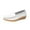White, variant on Fesfesfes Women Flats Womens Casual Shoe Cowhide Peas Mom Shoes Cowhide Soled Slipsole Shoes 7(39)