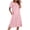 Pink Flower, variant on Nightgowns for Women with Pockets Button Front Short Sleeve House Dresses Floral Print Mumu Dress