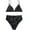Black, variant on Utoimkio Women's Bikini Sets Two Piece Swimsuit High Waisted V Neck Twist Front Adjustable Spaghetti Straps Bathing Suit for Women