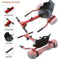 thumbnail image 2 of Hover Kart Go Kart Adjustable Seat Attachment for 6.5" Hover-Board Buggy - Red, 2 of 7