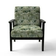 thumbnail image 4 of Designart "Meadows Inspired By Lush Green Grasslands" Green Botanical Upholstered Accent Chair - Bohemian & Eclectic Arm Chair For Living Room, 4 of 5