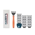 thumbnail image 1 of Harry's Shaving Kit for Men - Razor Handle, 15 Razor Blade Refills, and Travel Blade Cover - Orange, 1 of 7