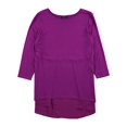 thumbnail image 1 of Alfani Womens Mixed Media Basic T-Shirt alffuchsia XS, 1 of 1