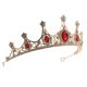 thumbnail image 5 of KAKOWELY 1 corona exquisita de diamantes de imitación para niña, tocado para fiesta, tiara de rubí., 5 of 5