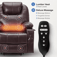 thumbnail image 6 of Sino Luban Dual Motor Power Lift Recliner Chair for Elderly with Massage and Heat, Electric Lift Chair for Adults with Extended Footrest, USB A&C, 2 Cup Holders (T6013-Faux Leather,Dark Brown,Medium), 6 of 10