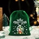 thumbnail image 4 of Adornos navideños, regalos navideños, bolsitas de terciopelo verde navideño para una víspera tranquila, manzanas, bolsas de regalo festivas para celebraciones navideñas, paquete de terciopelo, 4 of 5